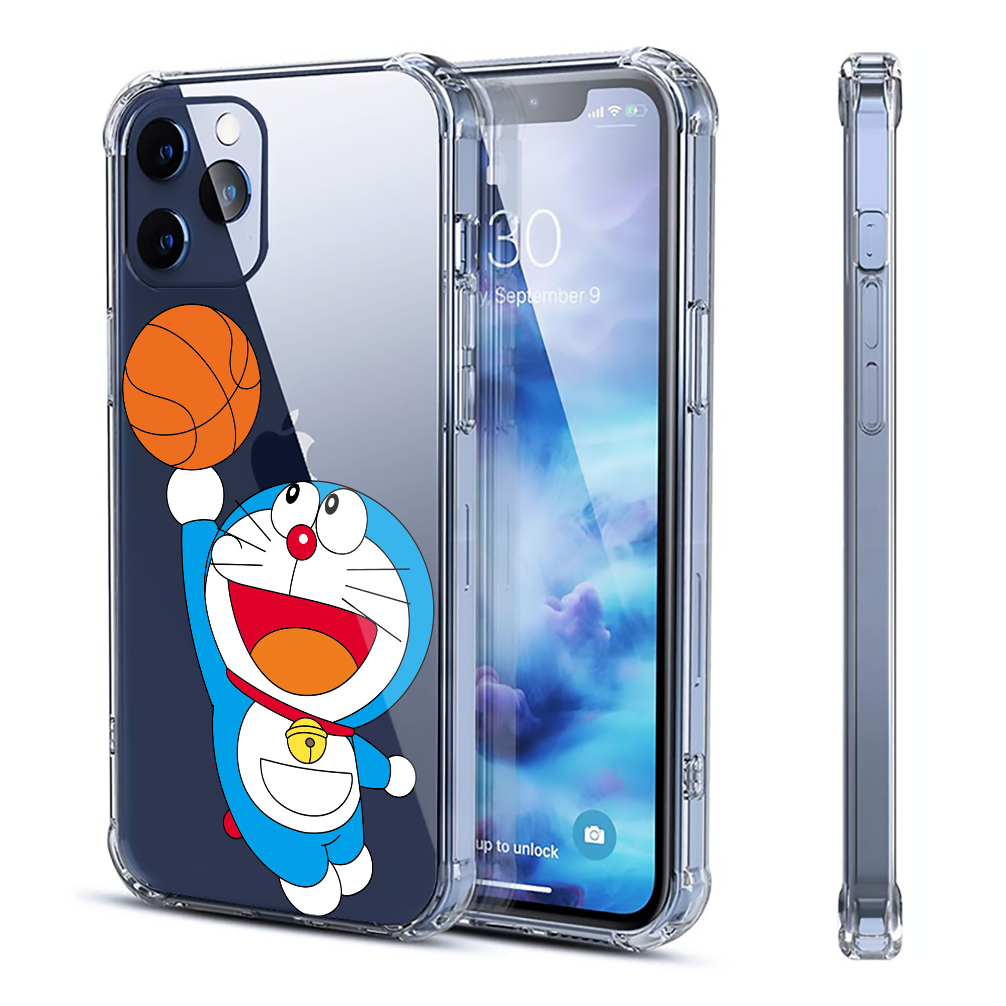 （画像用） ドラえもん Doraemon 【iPhone 12シリーズ対応】透明スマホケース（クリアソフトケース）